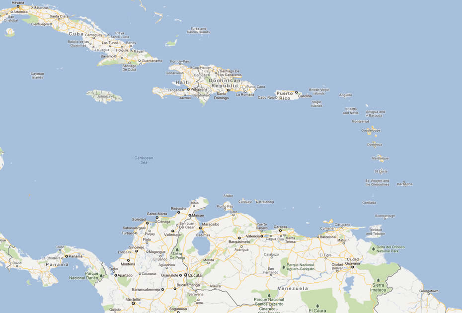 map of barbados caribbean sea